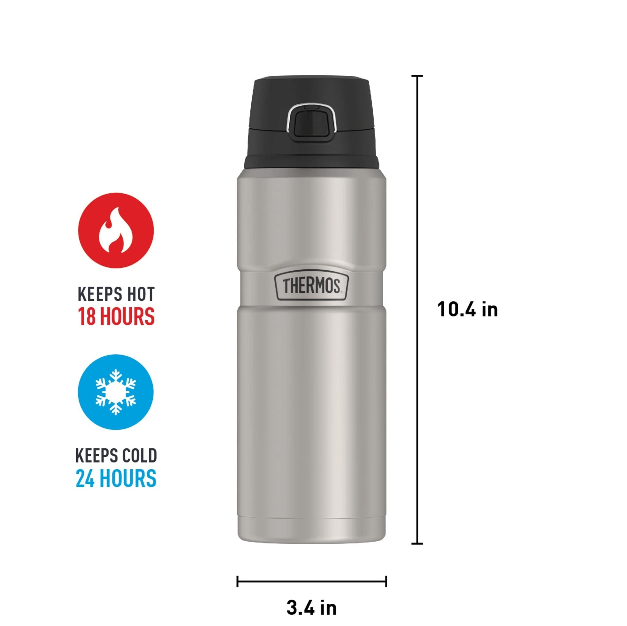 Thermos King 24 - Ounce Stainless Steel Drink Bottle Model 344827