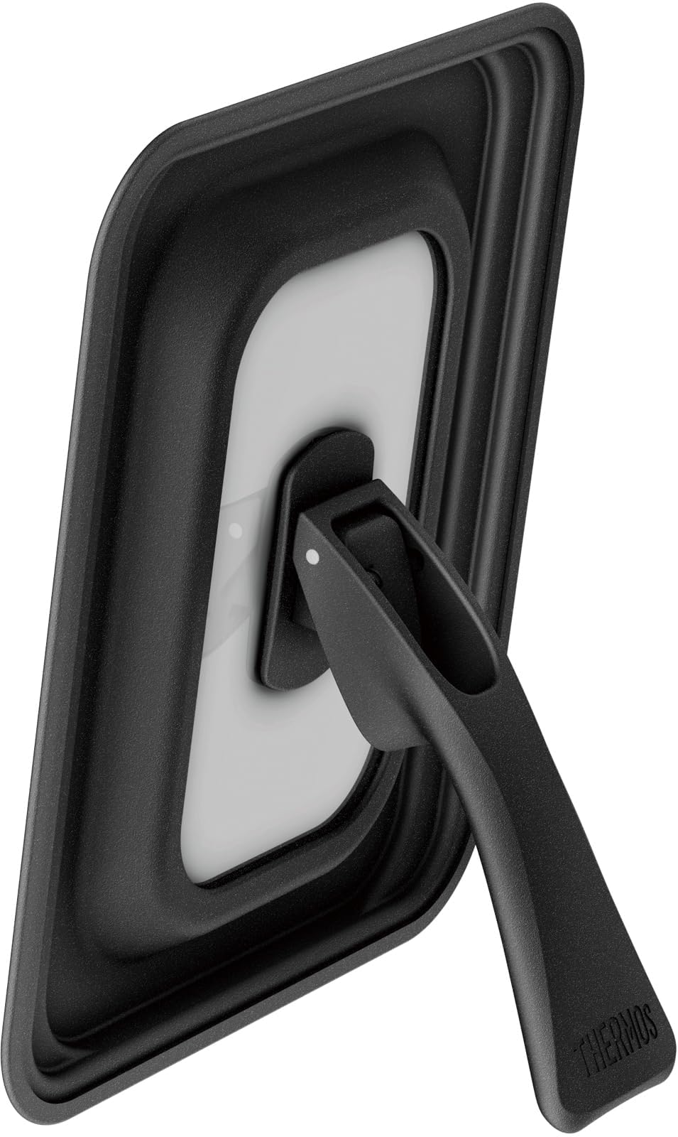 Thermos Kli - 001 Bk 13/15Cm Compatible Black Folding Stand Type Egg Fried Pan Lid