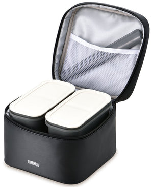 Thermos Large Capacity 2 Tier Fresh Lunch Box Black 1.8L - Djf - 1800 Bk