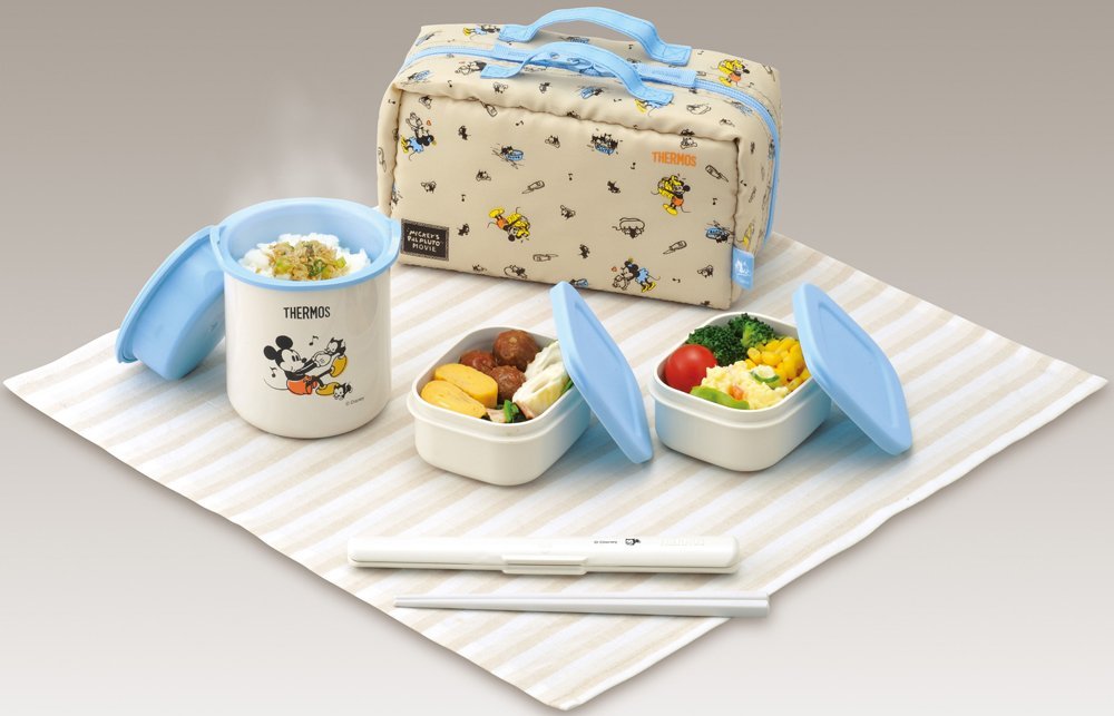 Thermos Light Blue Mickey Insulated Lunch Box Capacity 0.6 Cups Dbq - 251Ds Lb