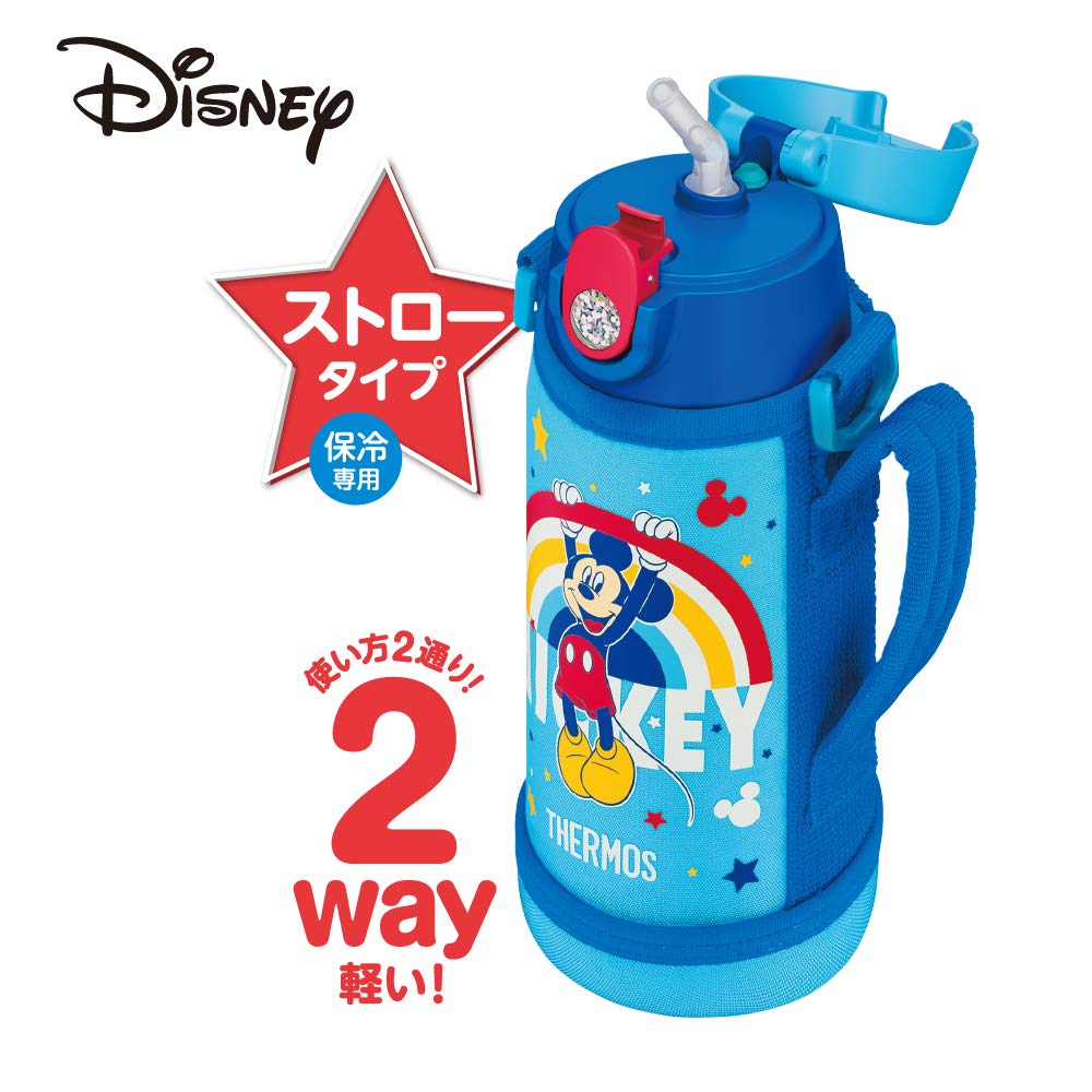 Thermos Mickey Blue Vacuum Insulated Water Bottle 0.6L/0.64L Model Fjo - 600Wfds Bl