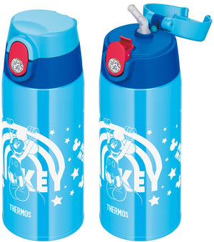 Thermos Mickey Blue Vacuum Insulated Water Bottle 0.6L/0.64L Model Fjo - 600Wfds Bl