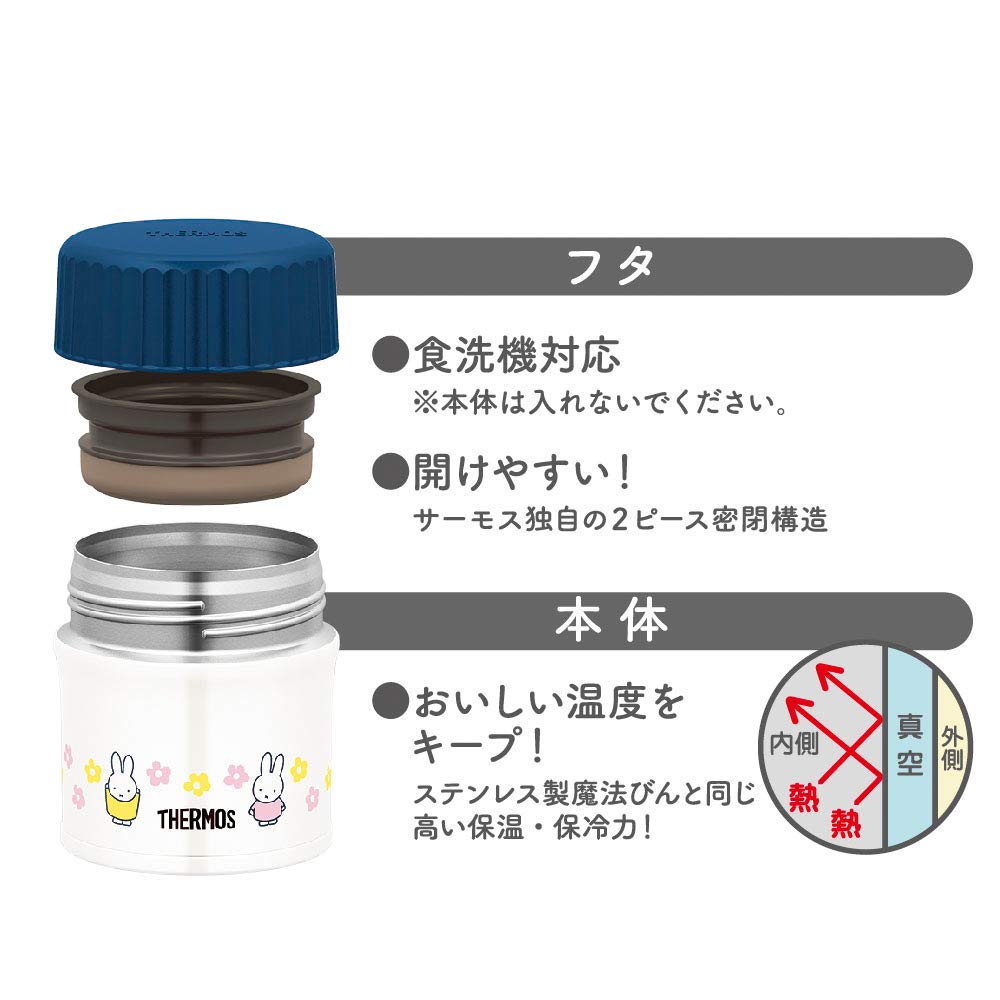 Thermos Miffy Navy Pink 300Ml Vacuum Insulated Soup Jar Jbu - 300B Nv - P