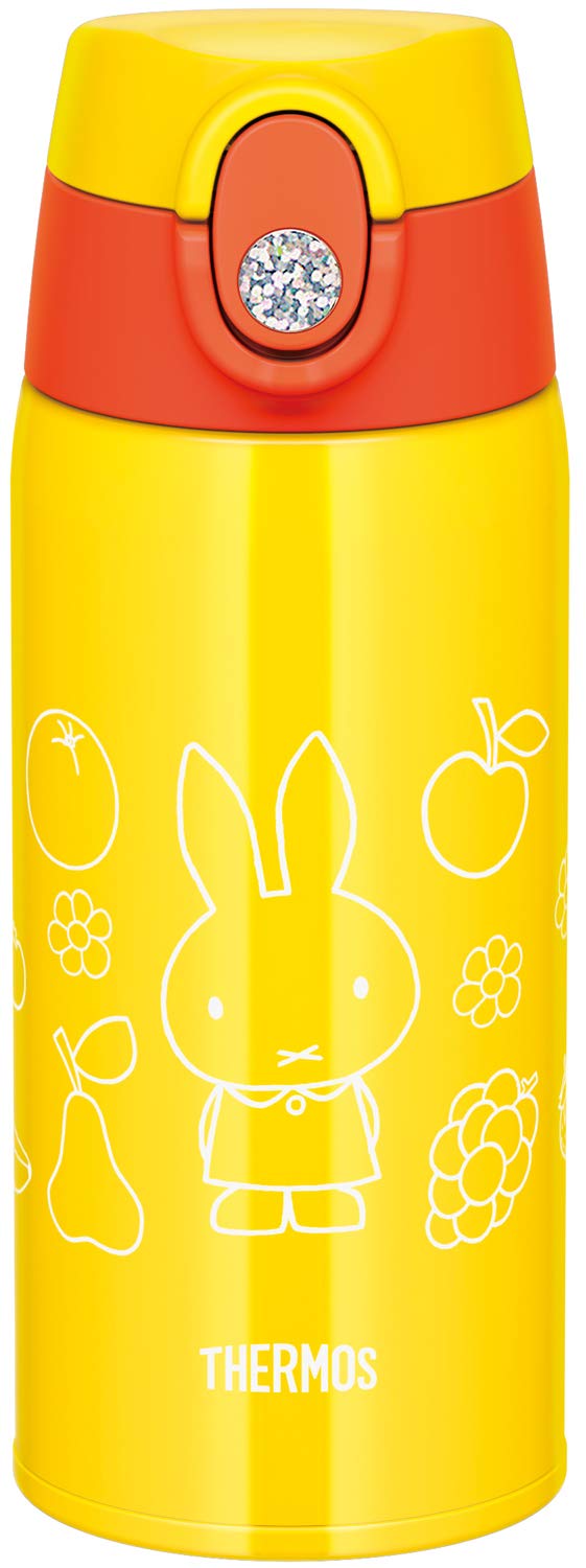 Thermos Miffy Yellow 0.6L Vacuum Insulated Water Bottle FJO - 600WFB