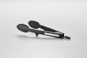 Thermos Mini Black Nylon Kitchen Tongs KT - T002 BK Compact Cooking Tool