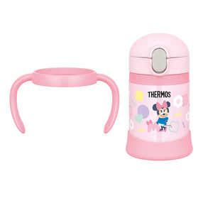 Thermos Minnie 250ml Vacuum Flask Baby Straw Mug in Pink Fjl - 250Ds