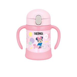 Thermos Minnie 250ml Vacuum Flask Baby Straw Mug in Pink Fjl - 250Ds