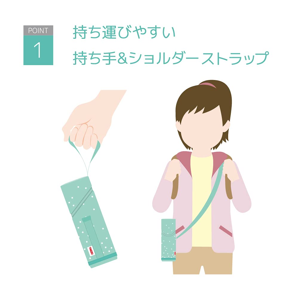 Thermos Mint Star Bottle Pouch 350 - 400ml with Strap Model APG - 351 MT - ST