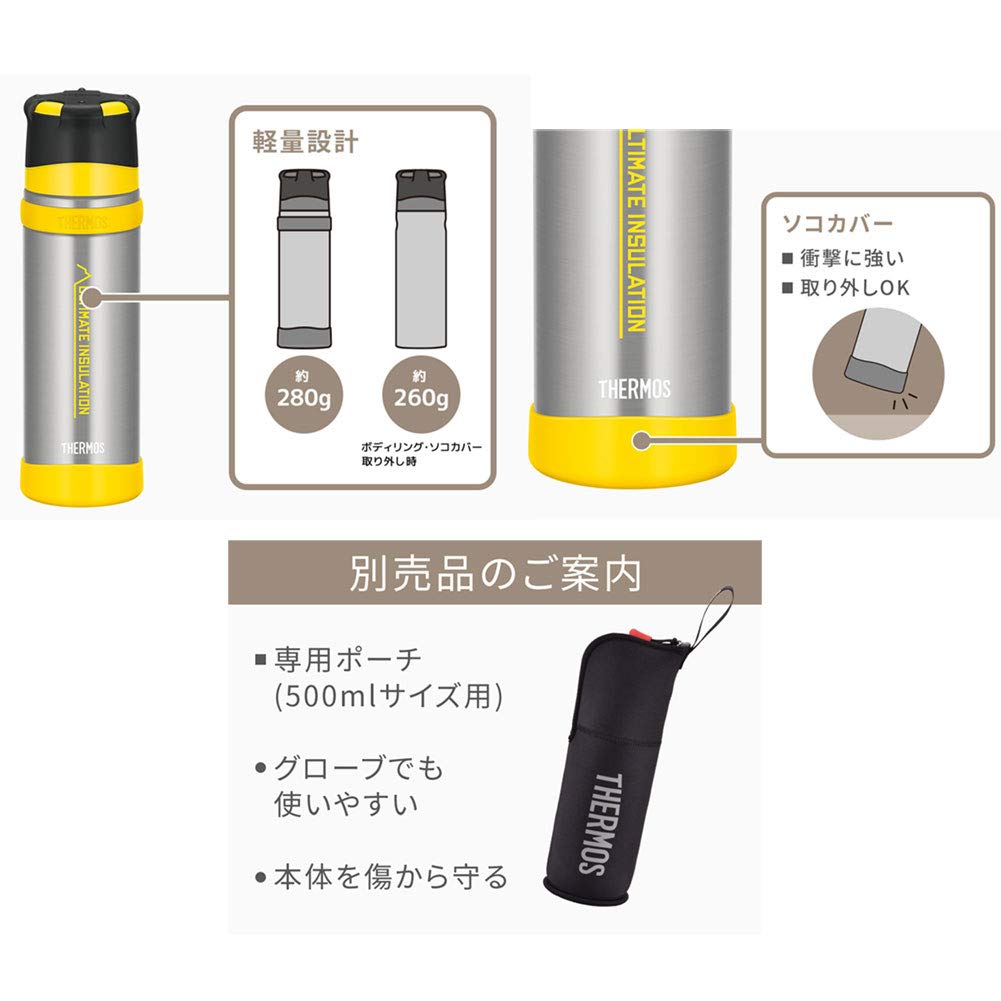 Thermos Mountain 500ml Stainless Steel Clear Bottle Ffx - 501