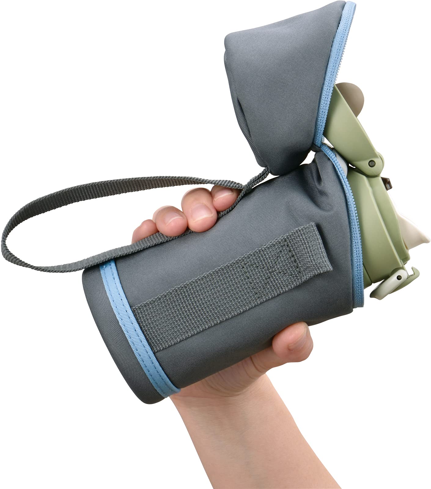 Thermos My Bottle Pouch with Strap Gray Blue Suitable for 350 - 400ml