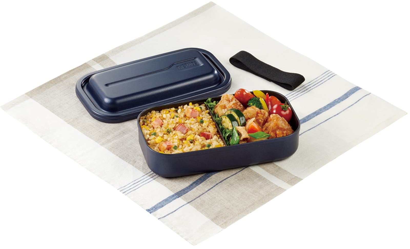 Thermos Navy Aluminum Lunch Box 800ml with Inner Fluorine Coating DAA - 800 NVY