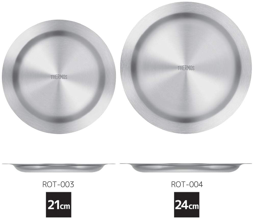 Thermos Outdoor Series 24cm Stainless Steel Plate Model Rot - 004 S