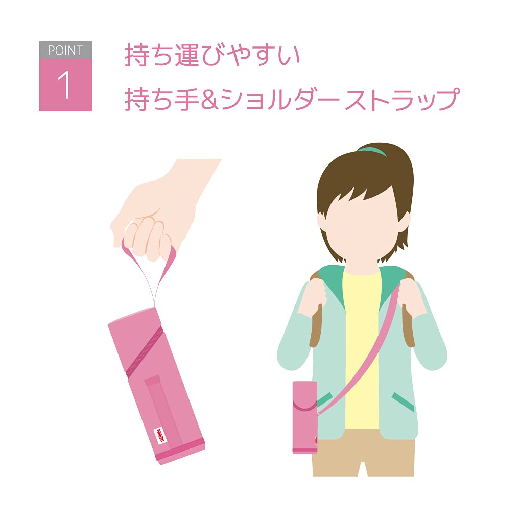 Thermos Pink My Bottle Pouch with Strap for 350 - 400ml APG - 351 Model