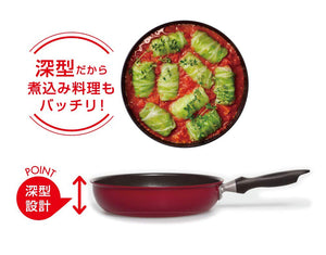 Thermos Red 20cm IH Compatible Frying Pan Model KFB - 020 R