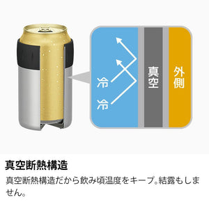 Thermos Silver JCB - 352 SL Cool Can Holder Suitable for 350ml Cans