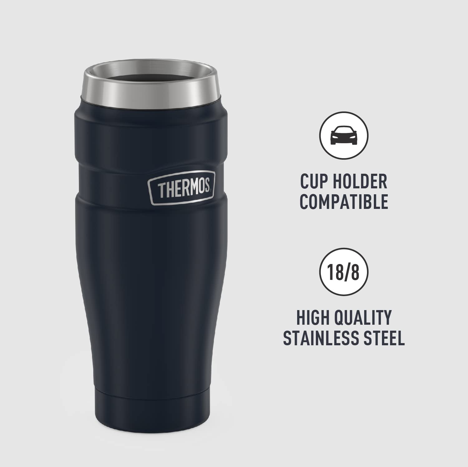 Thermos Stainless King 1 - Pack Matte Blue Travel Tumbler