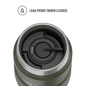 Thermos Stainless King 16Oz Vacuum Insulated Travel Tumbler in Matte Green