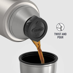 Thermos Stainless King 40oz Water Bottle Top - Ranked Insulated Performance Silver