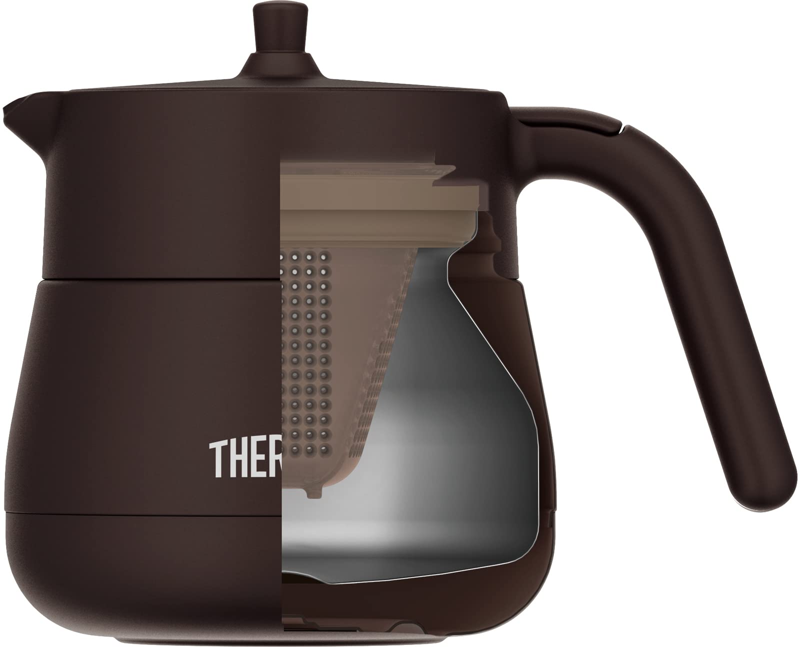 Thermos TTE - 450 Brown Vacuum Insulated Teapot with Strainer 450ml