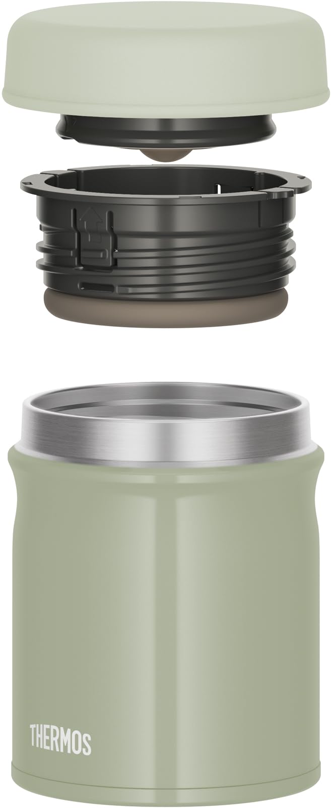 Thermos Vacuum Insulated 300ml Soup Jar - Khaki Dishwasher - Safe Keeps Food Warm or Cold Jeb - 300 Kki