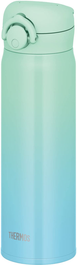 Thermos Vacuum Insulated 500Ml Stainless Steel Water Bottle Mint Gradient Easy - To - Clean Lightweight with One - Touch Open