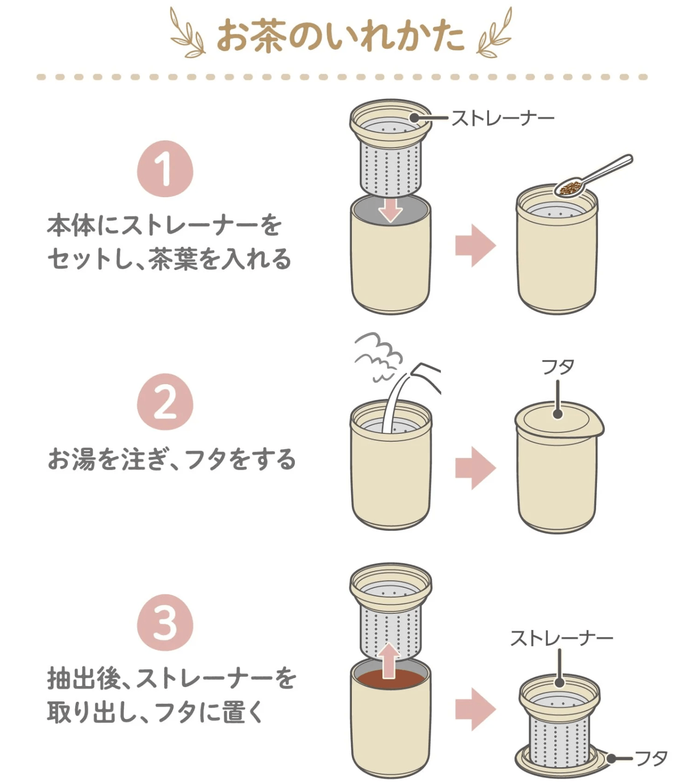 Thermos Vacuum Insulated 500ml Tea Tumbler with Strainer Sand Beige