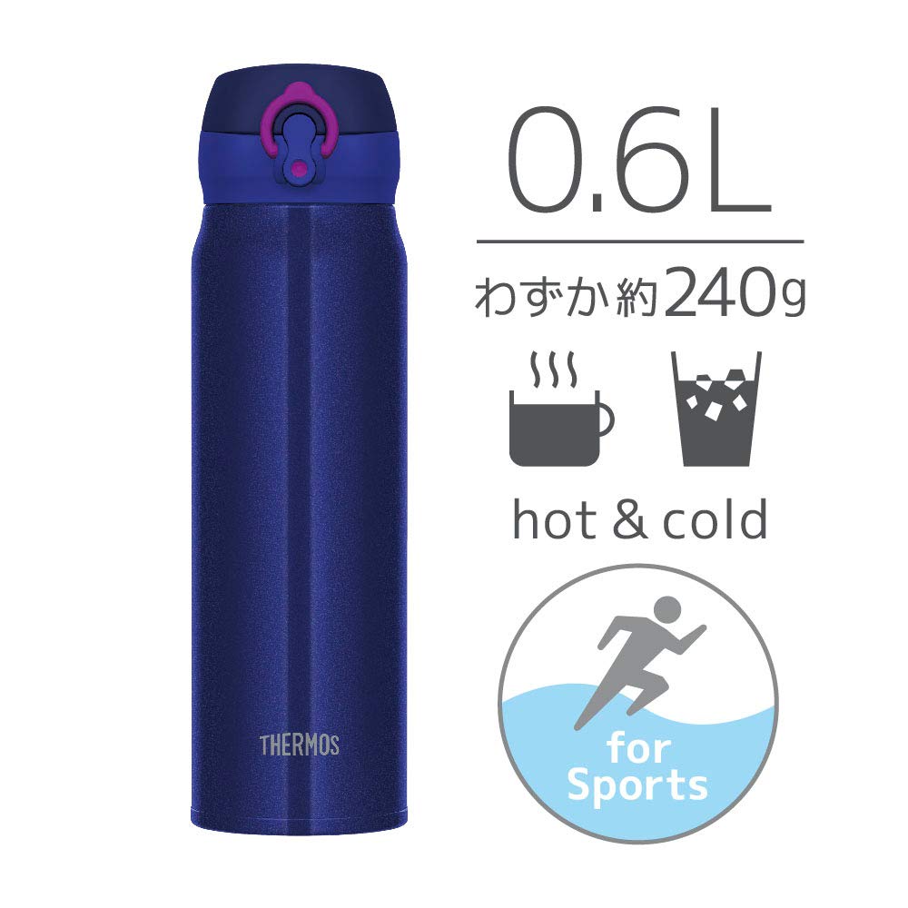Thermos Vacuum Insulated 600Ml Portable Mug in Navy Pink Jnl - 604 Nv - P