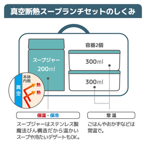 Thermos Vacuum Insulated Mint Jea - 800 MNT Lunch Set for Soup