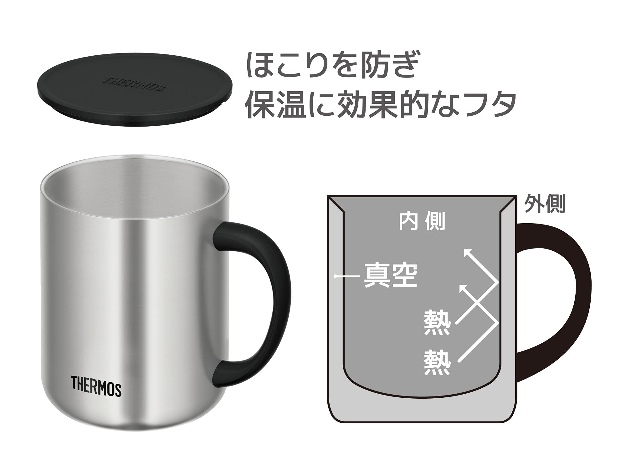 Thermos Vacuum Insulated Mug 450Ml Stainless Jdg - 450 S