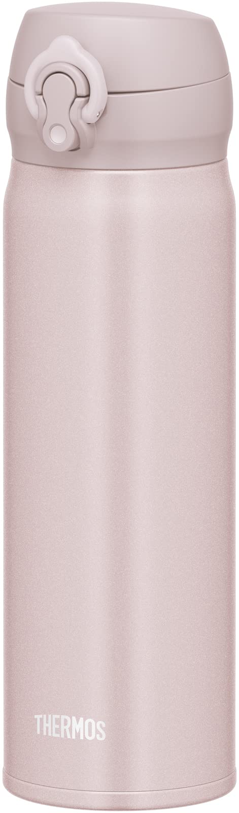 Thermos Vacuum Insulated Stainless Steel Water Bottle 0.5L Beige Pink Easy Clean JNL - 505 BEP
