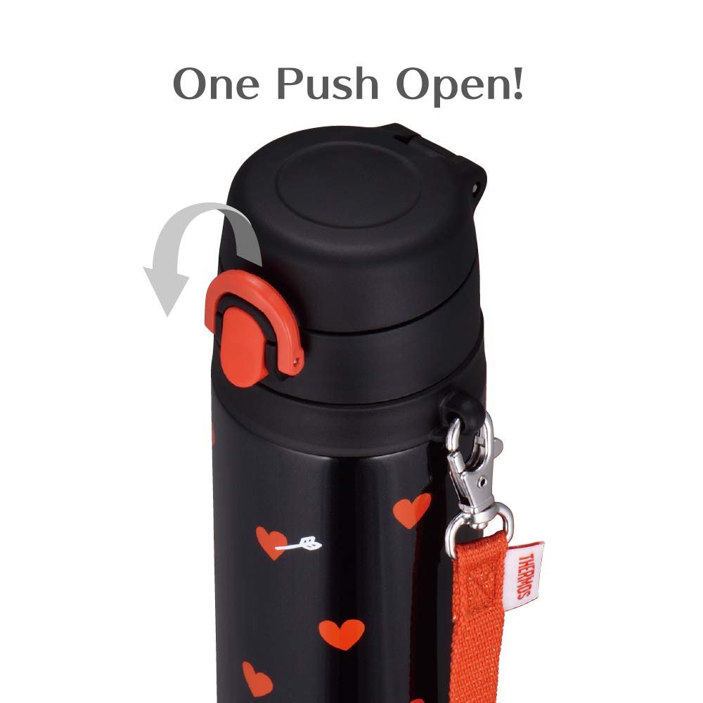 Thermos Vacuum Insulated Water Bottle 550Ml Japan Black Red Jnt - 551 Bkr