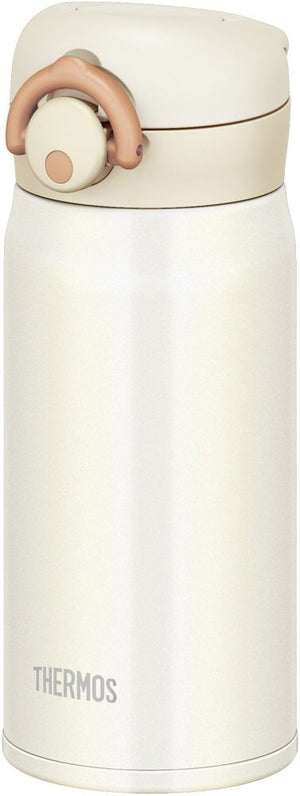 Thermos Vacuum Insulated Water Bottle Mug [One Touch Open] 350Ml Cream White Jnr - 350 Crw - Made In Japan