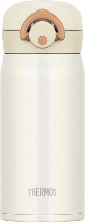 Thermos Vacuum Insulated Water Bottle Mug [One Touch Open] 350Ml Cream White Jnr - 350 Crw - Made In Japan