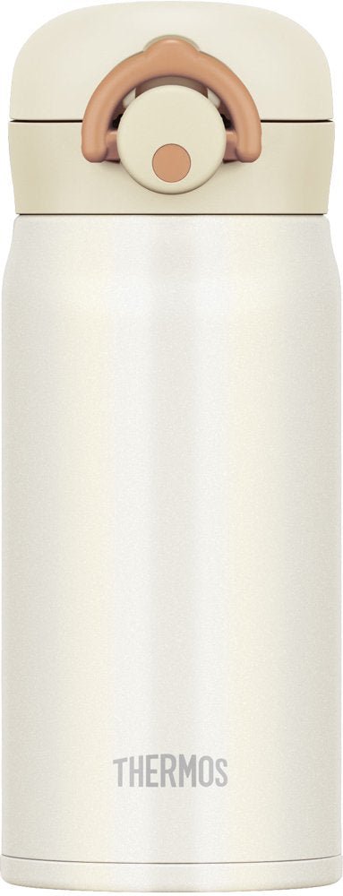 Thermos Vacuum Insulated Water Bottle Mug [One Touch Open] 350Ml Cream White Jnr - 350 Crw - Made In Japan
