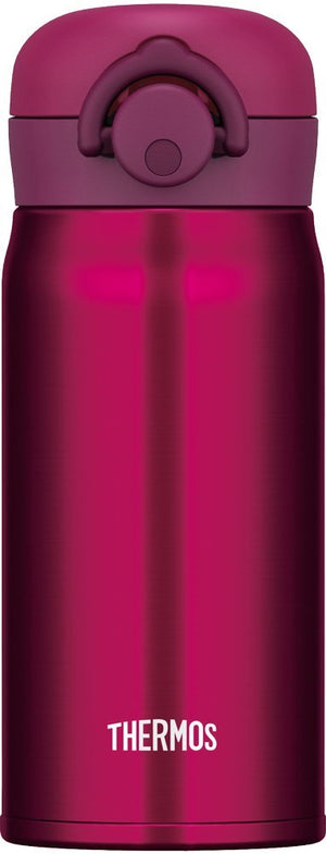 Thermos Vacuum Insulated Water Bottle One Touch Open 350Ml Wine Red Japan Jnr - 350 Wnr