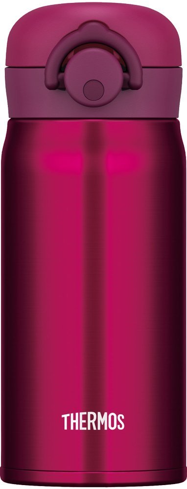 Thermos Vacuum Insulated Water Bottle One Touch Open 350Ml Wine Red Japan Jnr - 350 Wnr