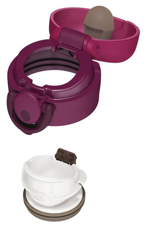 Thermos Vacuum Insulated Water Bottle One Touch Open 350Ml Wine Red Japan Jnr - 350 Wnr