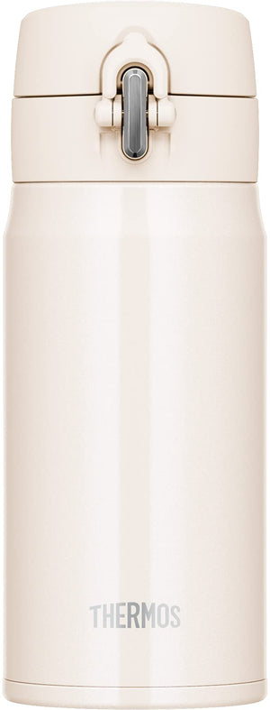 Thermos Vacuum Insulated White Beige 350ml Water Bottle Portable Mug
