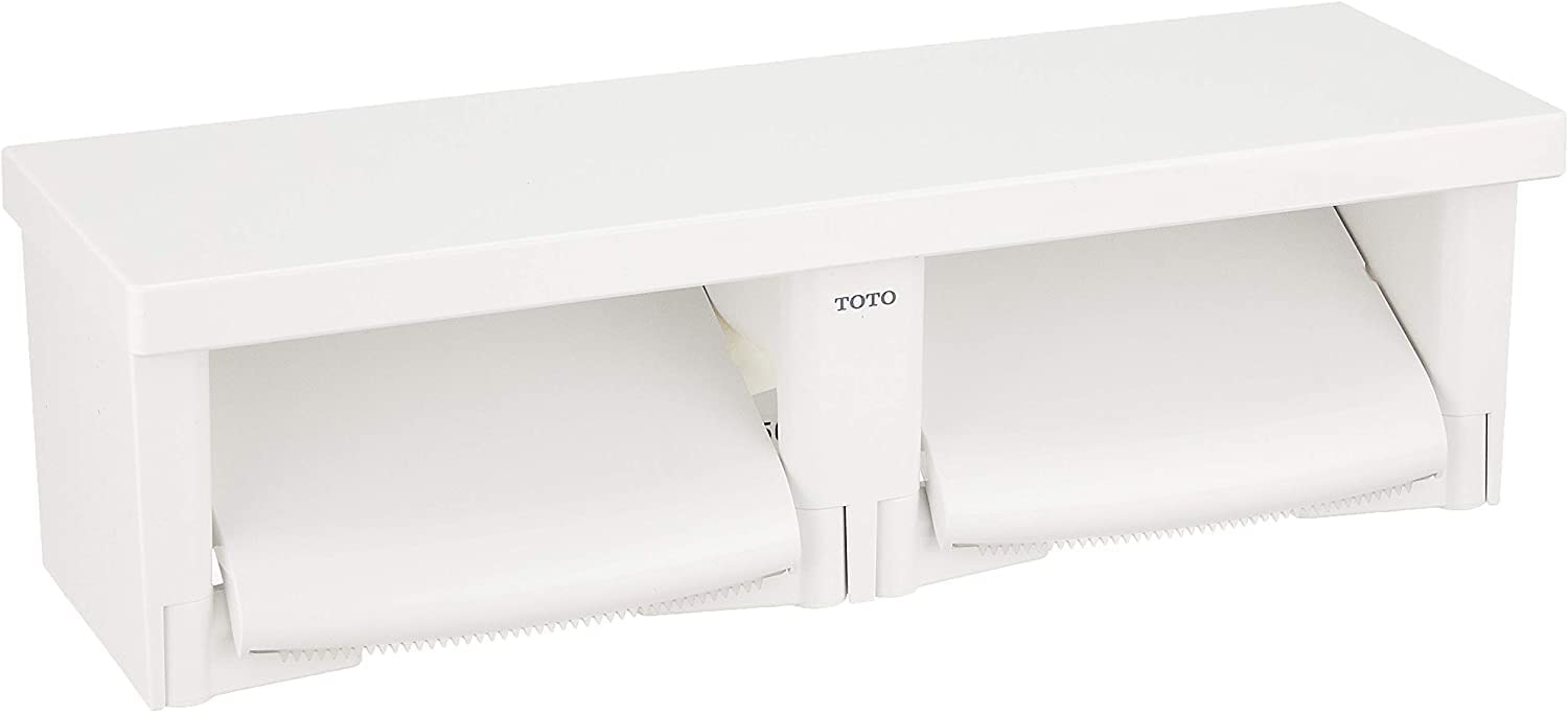 This Toto Yh650Nw1 Double Paper Roller Flat Shelf Resin White - Made In Japan