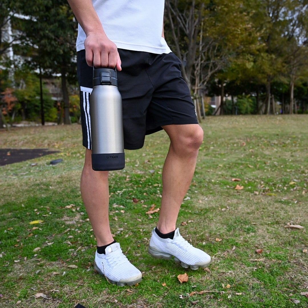 Tiger 1.2L Black Stainless Steel Water Bottle for Sports Cold Storage MTA - B120XM