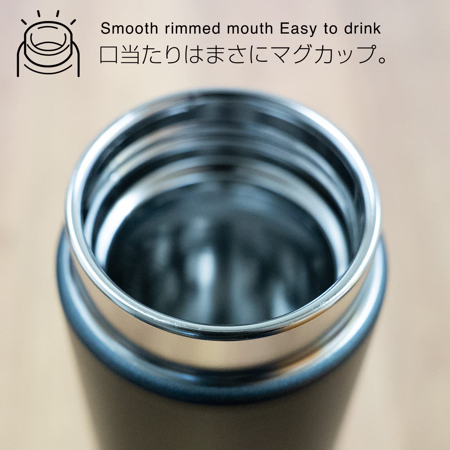 Tiger 350ml Stainless Steel Mug Keeps Hot/Cold Black MMZ - K351KS