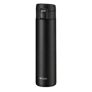 Tiger - 600ml Stainless Steel Water Bottle Lightweight Vacuum Insulated Hot & Cold Preservation Black - MKA - K060KK