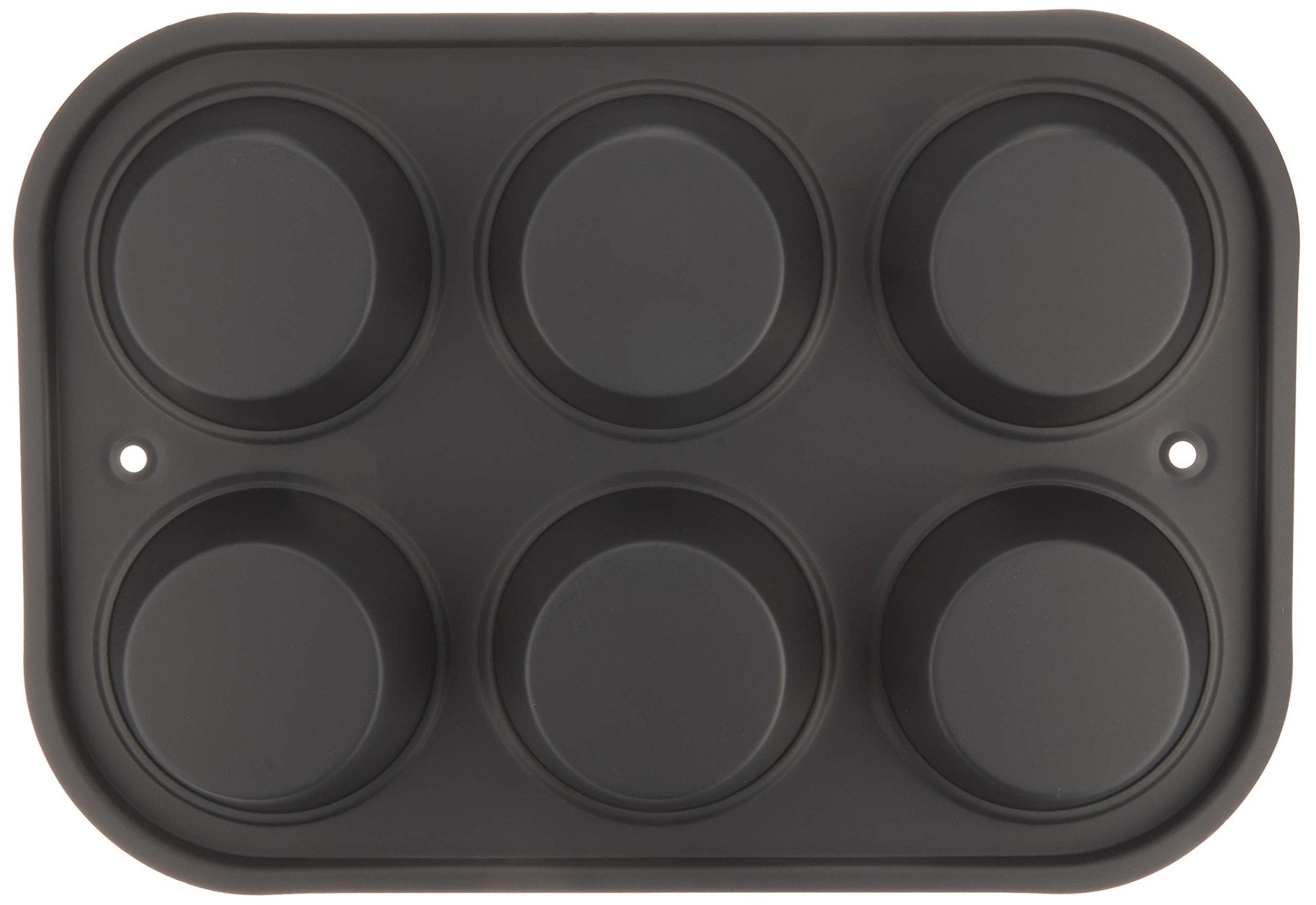 Tiger Crown Muffin Pan 6P Black Steel Japan Silicone Resin Coating 250° Heat Resistant 5068