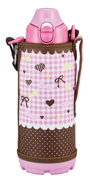 Tiger MBO - G080 - PC 800ml Stainless Steel Water Bottle with Pouch Sahara Pink