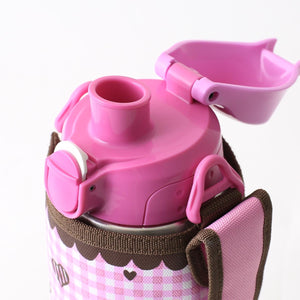 Tiger MBO - G080 - PC 800ml Stainless Steel Water Bottle with Pouch Sahara Pink