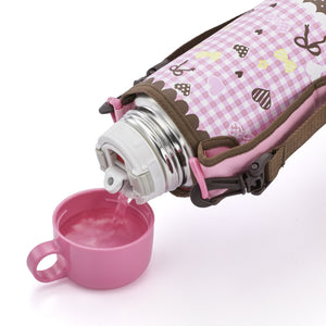 Tiger MBO - G080 - PC 800ml Stainless Steel Water Bottle with Pouch Sahara Pink