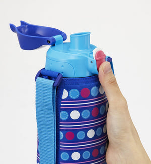 Tiger Sahara Blue Neon MBO - F080 - AN 800ml Stainless Steel Water Bottle with Cup and Pouch