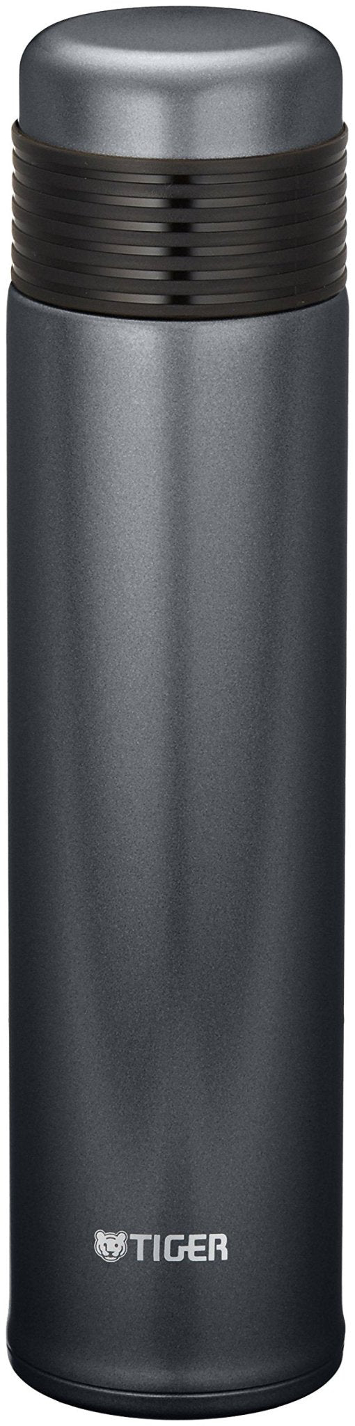 Tiger Stainless Steel Sahara Slim 500ml Water Bottle with Cup in Metallic Black