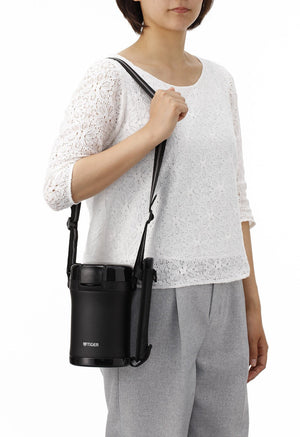 Tiger Stainless Steel Thermos Insulated 3 - Cup Black Lunch Jar