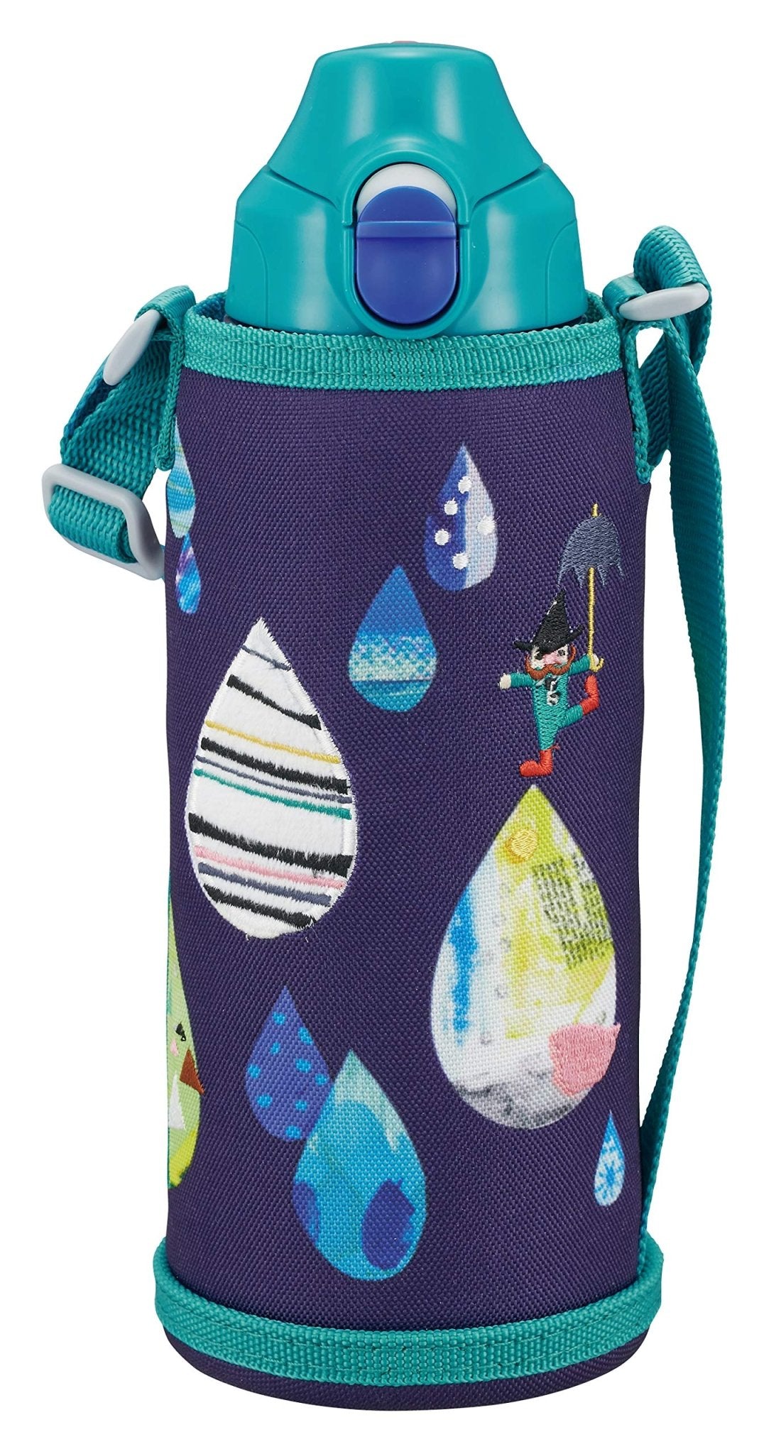 Tiger Thermos 800Ml Stainless Steel Water Bottle With Direct Drinking Cup 2 - Way Shizuku Blue - Mbr - H08Gas Made In Japan